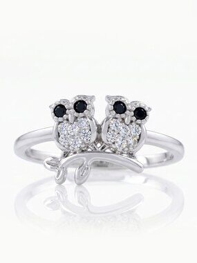 Owl Ring, 925 Sterling Silver Charmed Aroma